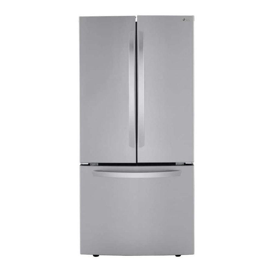 LG 33 in. W 25 cu. ft. French Door Refrigerator with Ice Maker in PrintProof Stainless Steel LRFCS25D3S - The Home Depot added by Dogwood Home Design