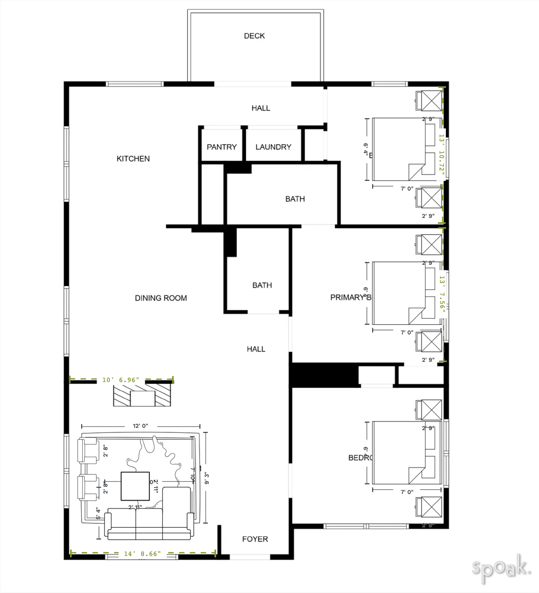 Basement Plan designed by Hannah McKernan