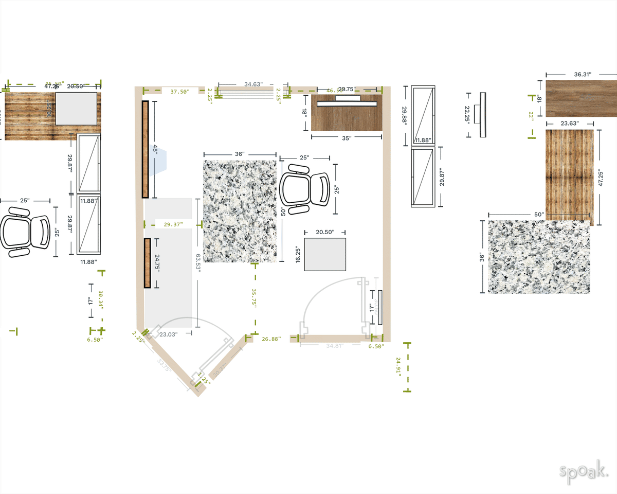 Craft Room Floor Plan designed by Tina App