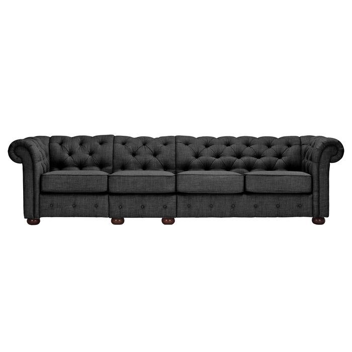 Austin 117.6'' Linen Rolled Arm Chesterfield Sofa added by Christina Miller