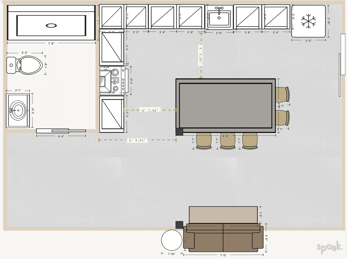 Kitchen Plan designed by Hannah Branch