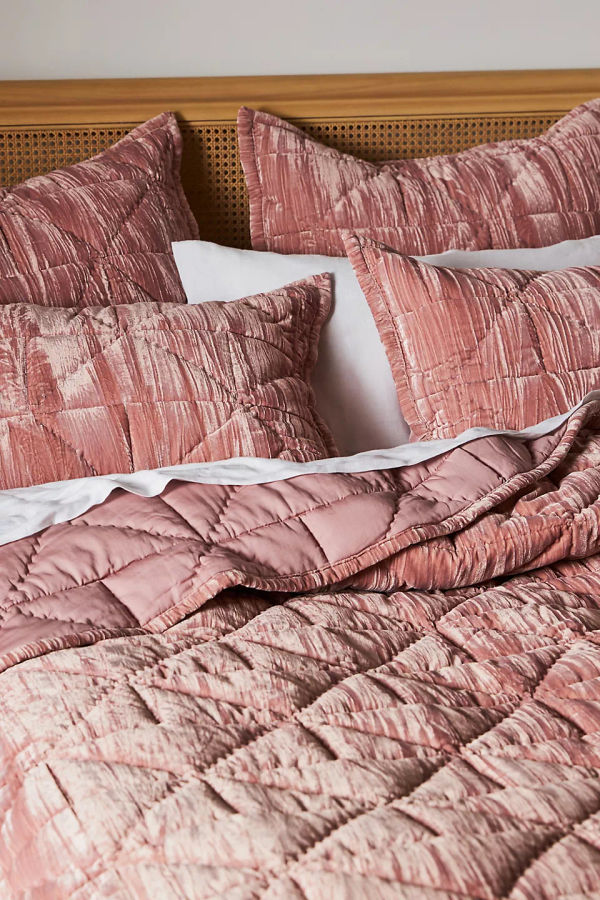 Plush Crushed Velvet Quilt added by Bethesda Home Stylist