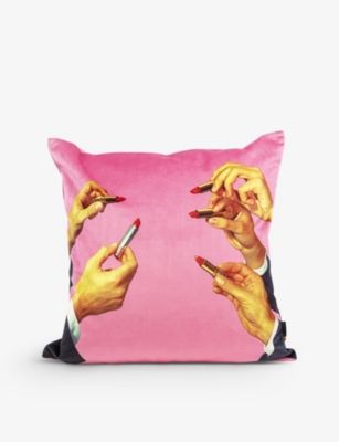 SELETTI Lipsticks cushion cover 50cm x 50cm added by Piper Wallace