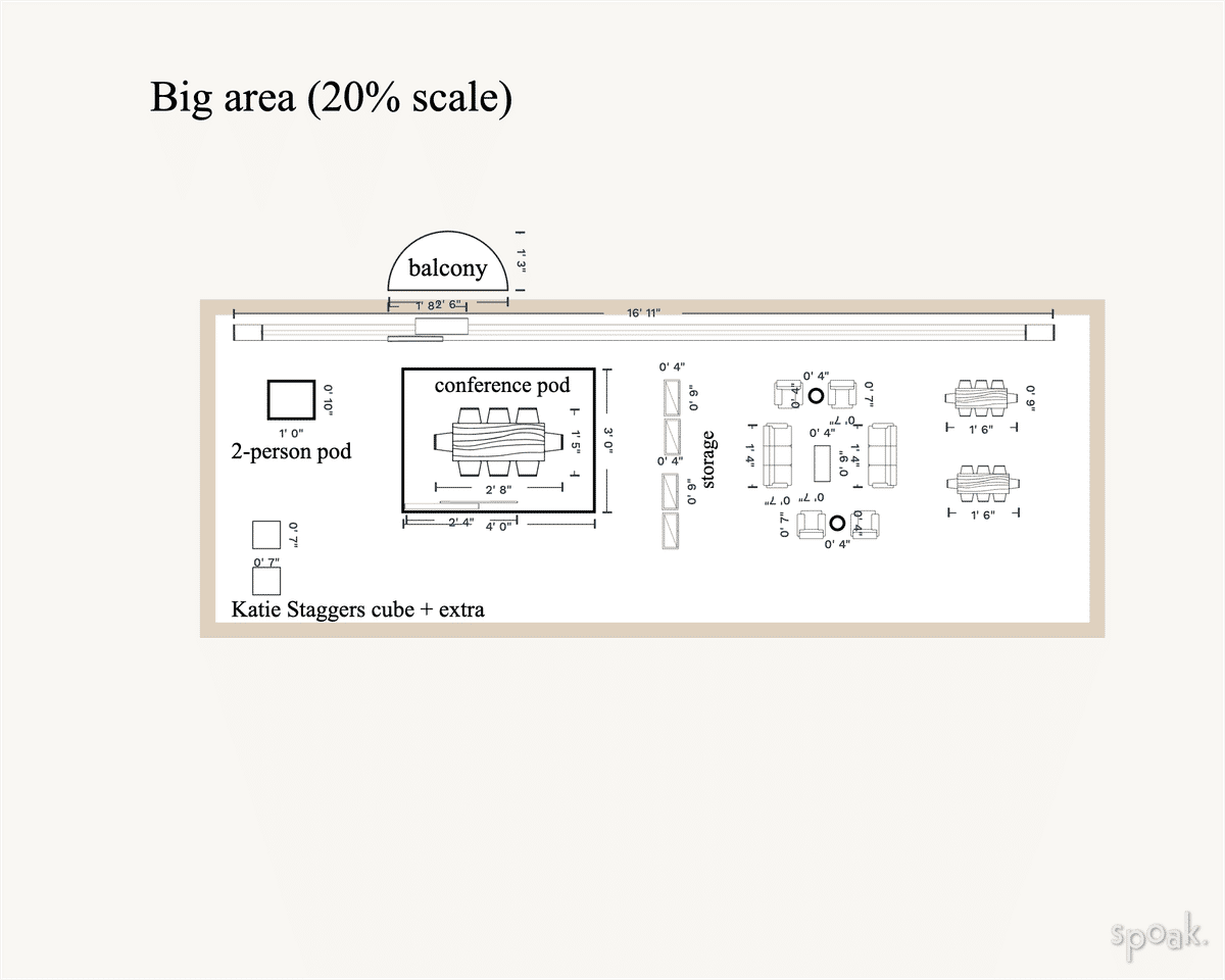 Small Great Room Plan designed by Maddy Dowler