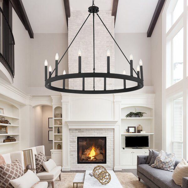 Finchley 12 - Light Dimmable Wagon Wheel Chandelier added by Jaime Dorsey