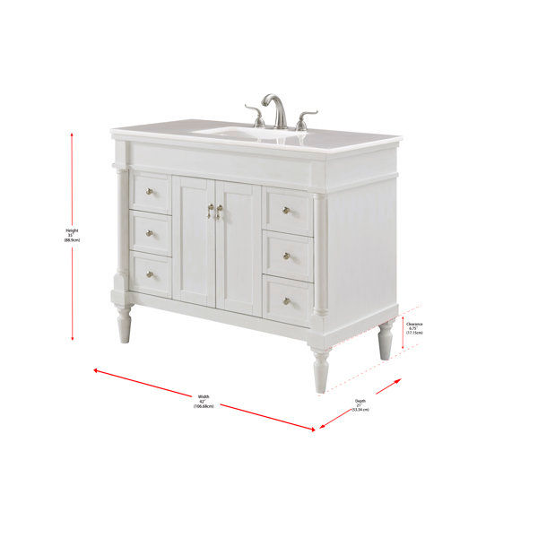Uriah 42'' Single Bathroom Vanity with Top added by Jayme Edwards