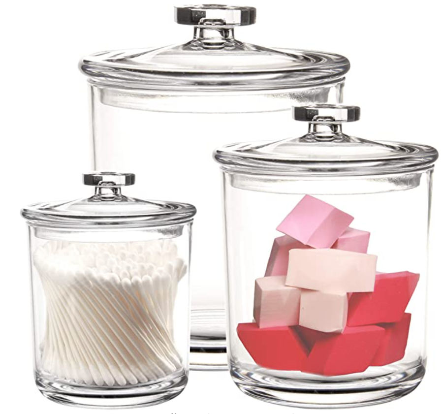 Youngever 60-Ounce, 30-Ounce and 15-Ounce Clear Plastic Apothecary Jars Set of 3 added by Natalie Caddell