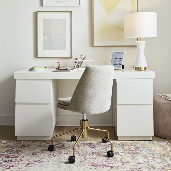 Parsons 2 File Cabinets & Desk Set (62") added by HELEN SALGADO