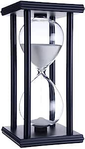 Hourglass Timer for 60 Minutes Sandglass Timer for Kitchen Living Room Home Bedroom Party Festival School Game Sand Timer (Black Frame White Sand) added by Hephzibah Tillery