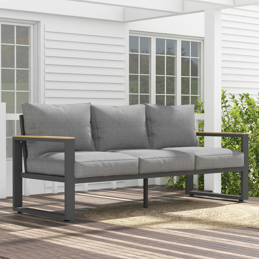 Ebern Designs Kenhorst 75" Outdoor Aluminum Sofa & Reviews | Wayfair added by sallie tyler