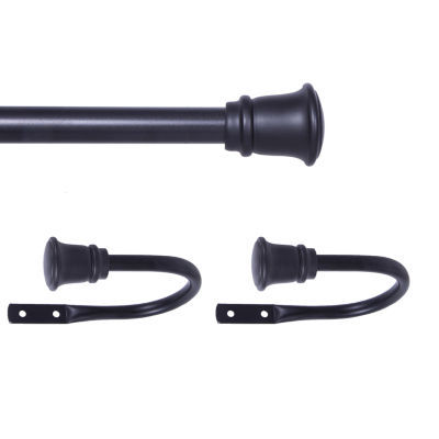Kenney Trumpet Decorative Curtain Rod & Holdback Set 5/8 IN Adjustable Curtain Rod - JCPenney added by Where The Heart Is Designs