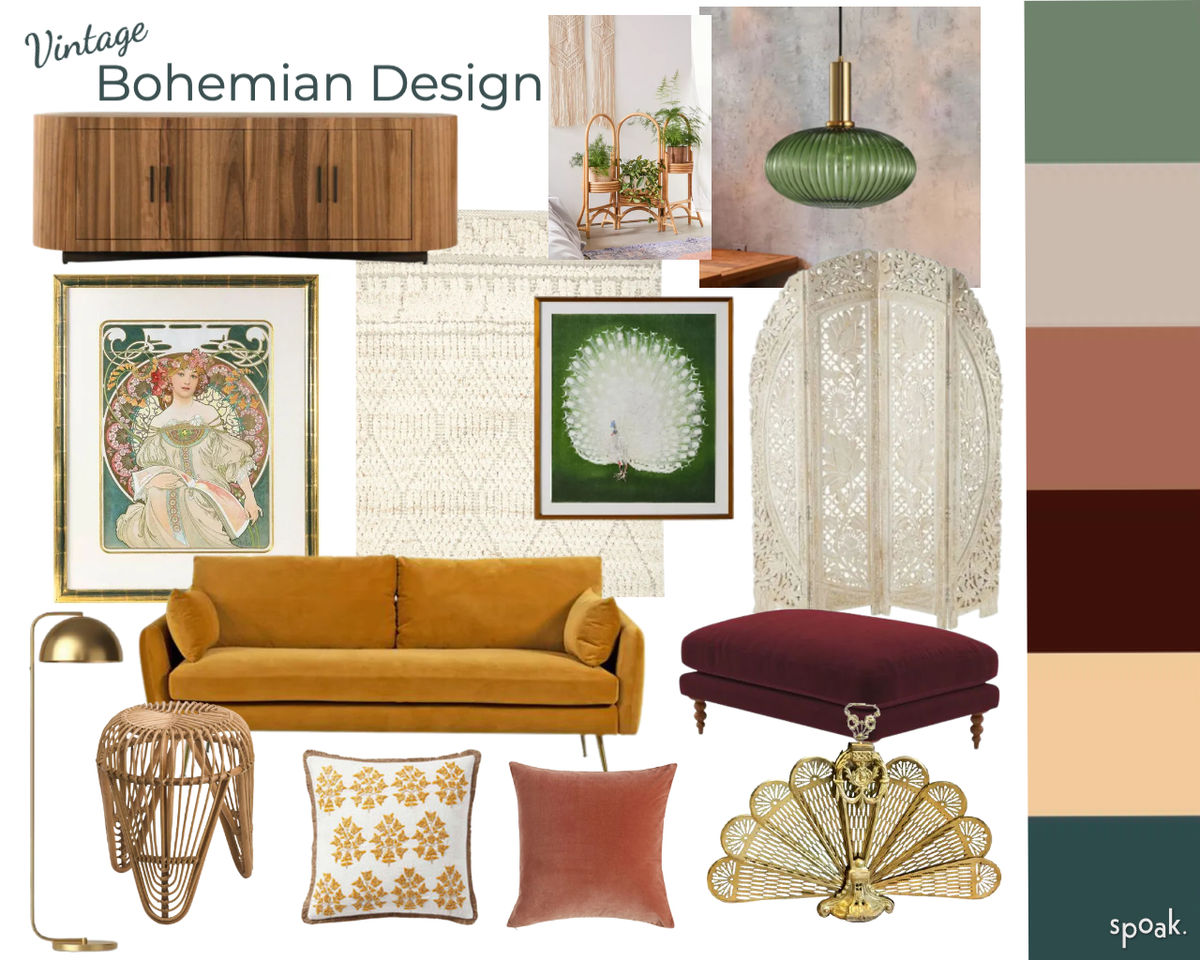 Boho Living Room Inspo designed by Liz Nevil-Smith