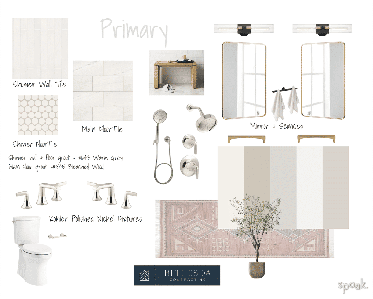 Bathroom Inspiration designed by Bethesda Contracting