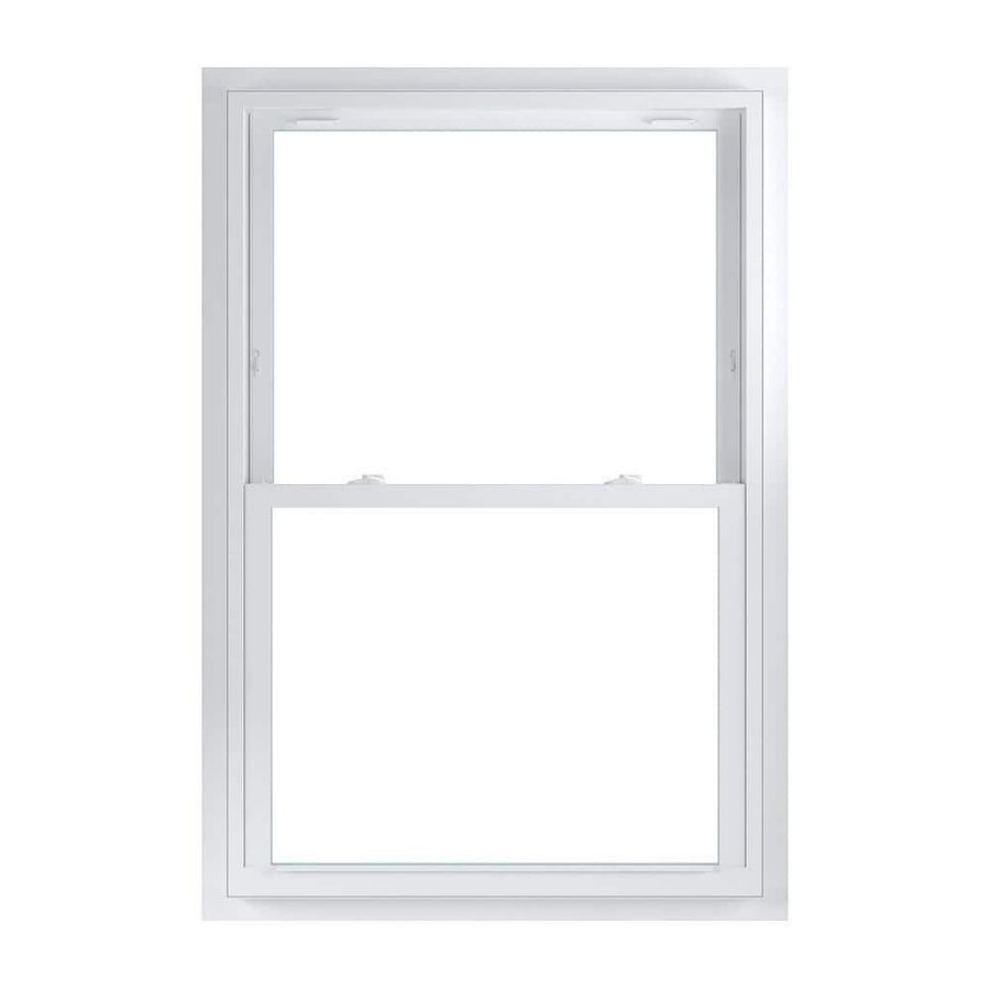 American Craftsman 37.75 in. x 56.75 in. 70 Series Low-E Argon Glass Double Hung White Vinyl Fin with J Window, Screen Incl 70 DH FIN - The Home Depot added by Julie Kovanda
