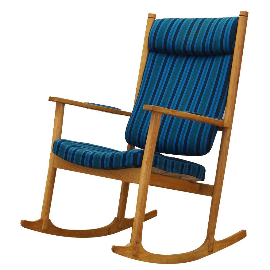 Danish Oak Rocking Chair by Kurt Østervig for Slagelse Møbelværk, 1970s added by Alta Projects