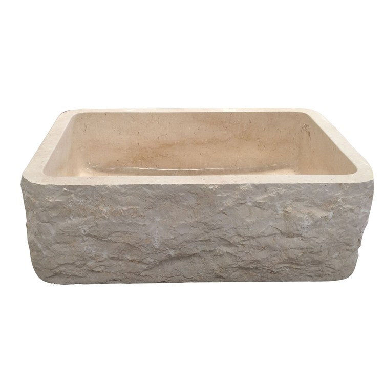 Kitchen Sink 33L x 20W Inch Single Bowl McKinley Farmer Polished Galala Marble Round Edge Rectangle added by Alyssa Hennessey