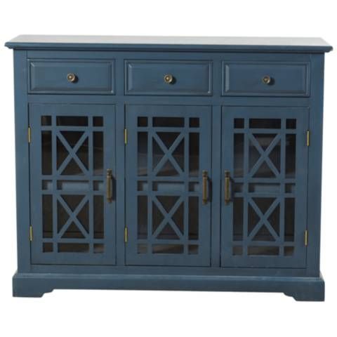 Archer Ridge 3 Drawer with 2 Door Sideboard - Blue - #776C3 | Lamps Plus added by Mary Pat Gallagher