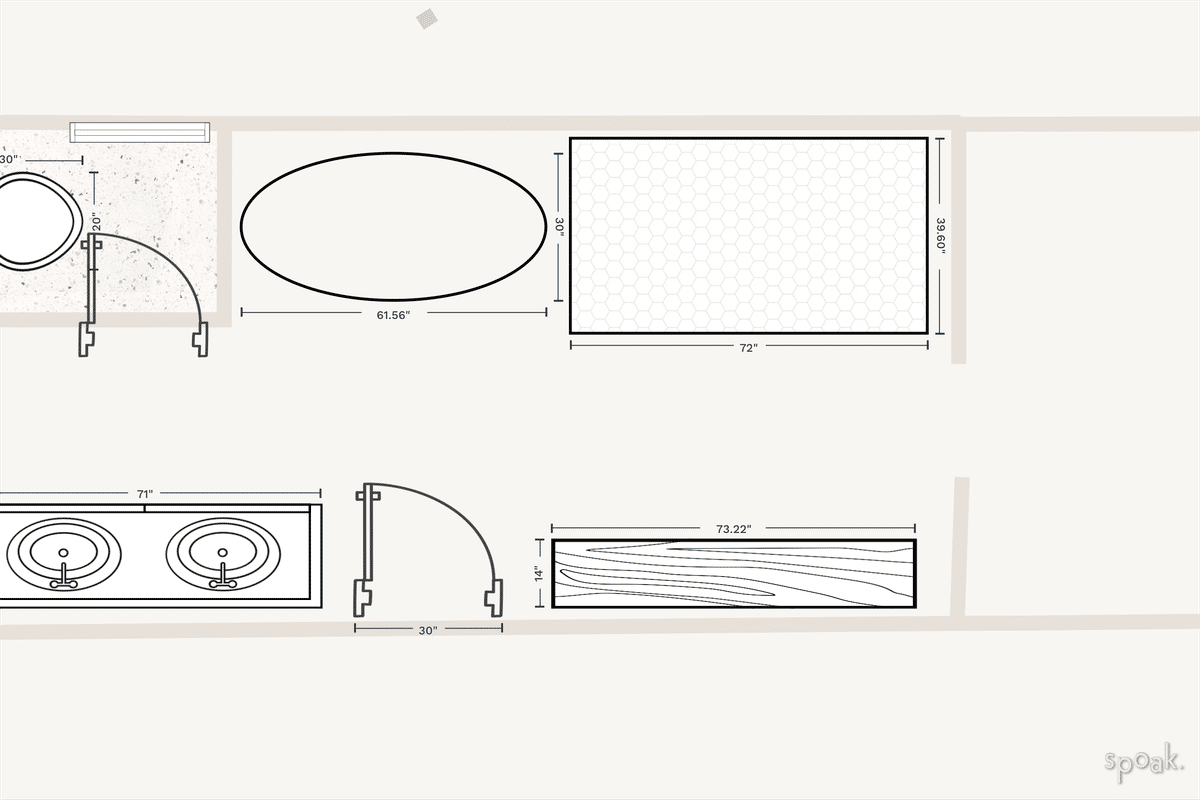 Bathroom Layout designed by Nicole LaBore