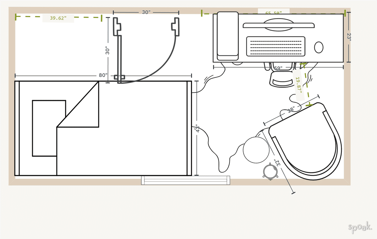 Guest Bedroom Layout designed by Whitney Crutcher