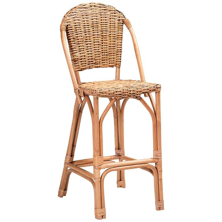 Neola 28" Natural Brown Rattan Bar Stool - #828D5 | Lamps Plus added by Kacey Dillier