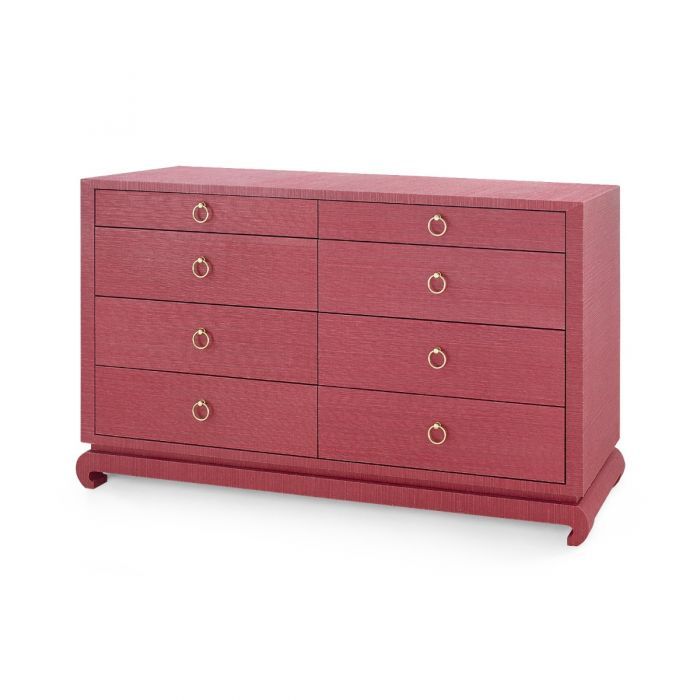 Red Grasscloth 8-drawer dresser added by Sarah Jane Meek