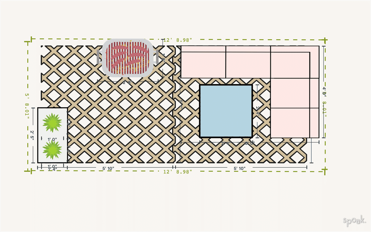 Outdoor Floor Plan designed by Melissa Isles