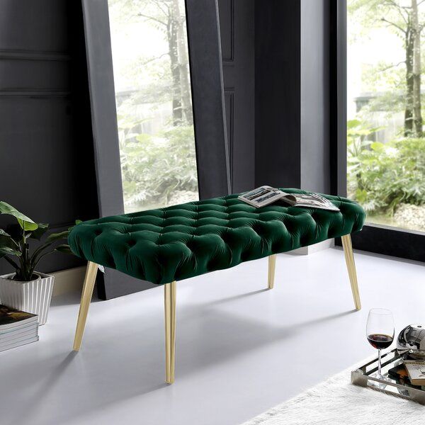 Nicole Miller New York Shiloh Velvet BenchFor Bedroom added by Ceann Cherry