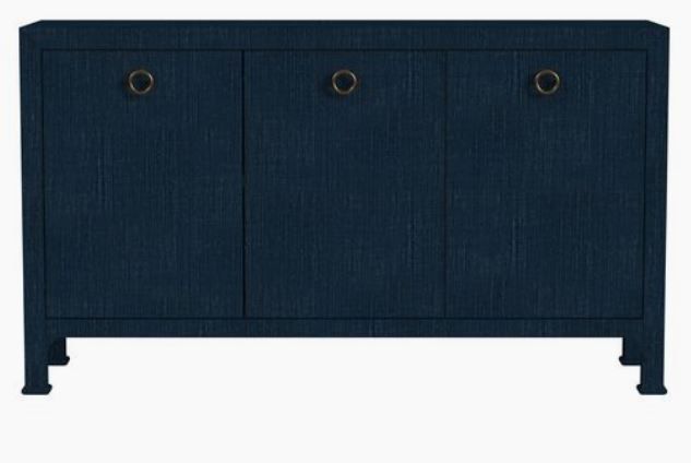 Kos Raffia 3-Door Sideboard, Navy added by EMILY LUNN