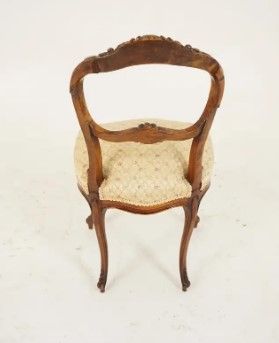 Victorian Carved Walnut Upholstered Needlepoint Chair, Scotland 1870, H693 added by Jorie Braunold