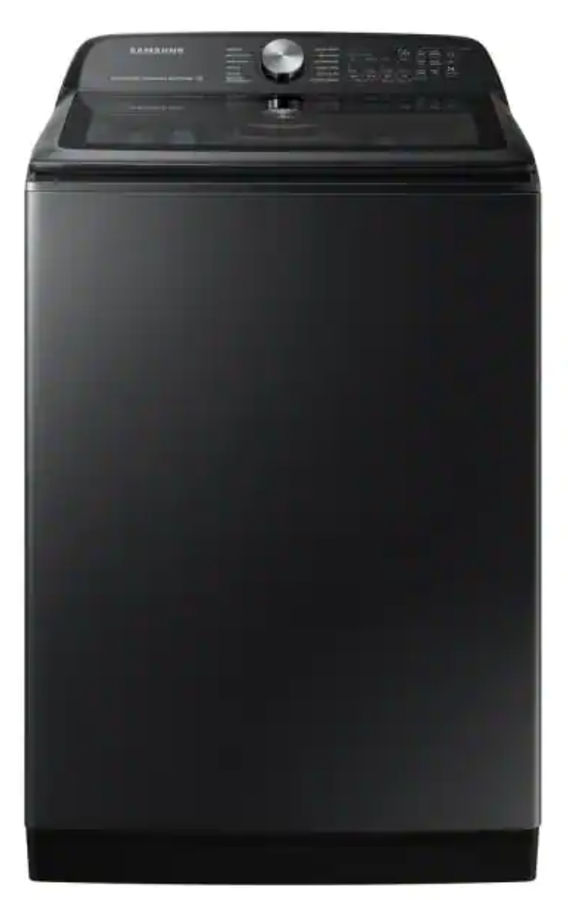 5.2 cu. ft. Smart High-Efficiency Top Load Washer with Impeller and Super Speed in Brushed Black, ENERGY STAR added by Marissa Thieme