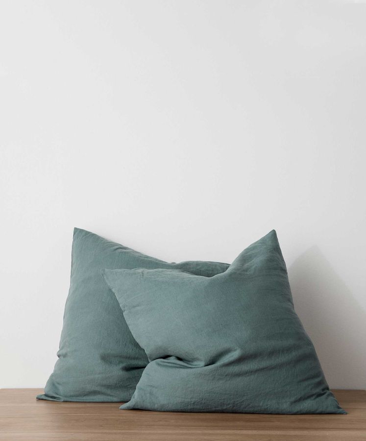 Set of 2 Linen Euro Pillowcases - Bluestone added by Orlando Burgos Carrillo
