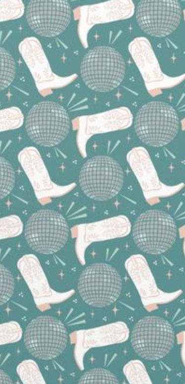 Disco Cowgirl . Teal  Wallpaper bycoastlstudio added by Lauren Houston