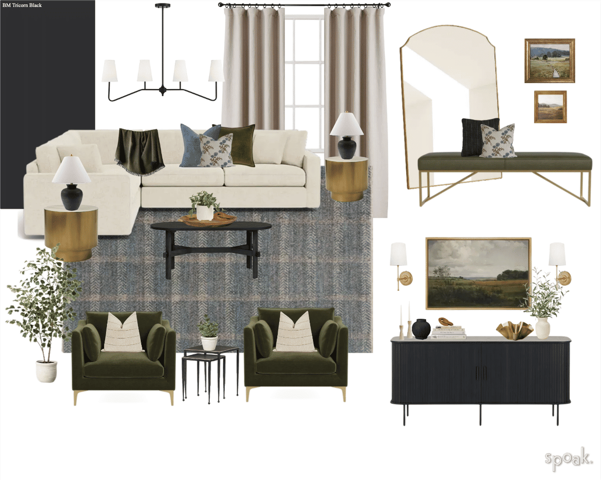 Kitchen + Living Room Inspo designed by Colleen Harman