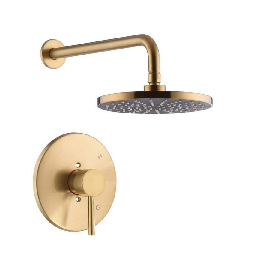 Ultra Faucets Kree Single Handle 1-Spray Shower Faucet 1.8 GPM with Pressure Balance, Anti Scald in Brushed Gold (Valve Included) UF78308-1R - The Home Depot added by Whitney Crutcher