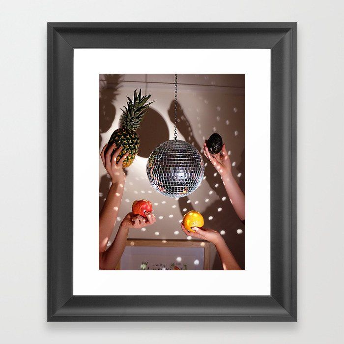 Disco Fruit Framed Art Print by lcpoyar added by Christina Miller