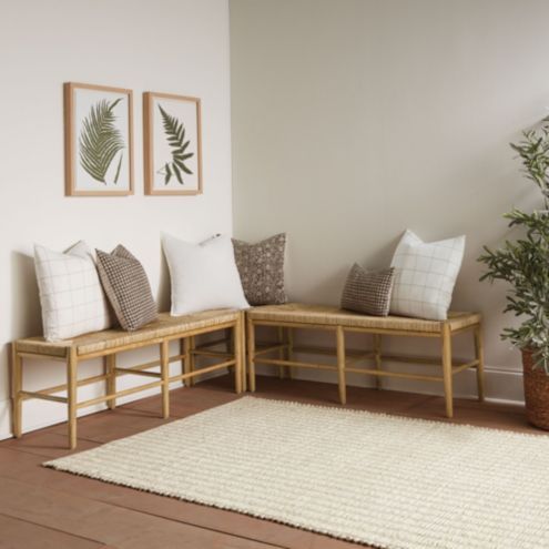 Eli 3 Piece Bench Set Woven 2 Seat, 2 Seat & Corner Seat with Danish Cord added by Evie Leigh
