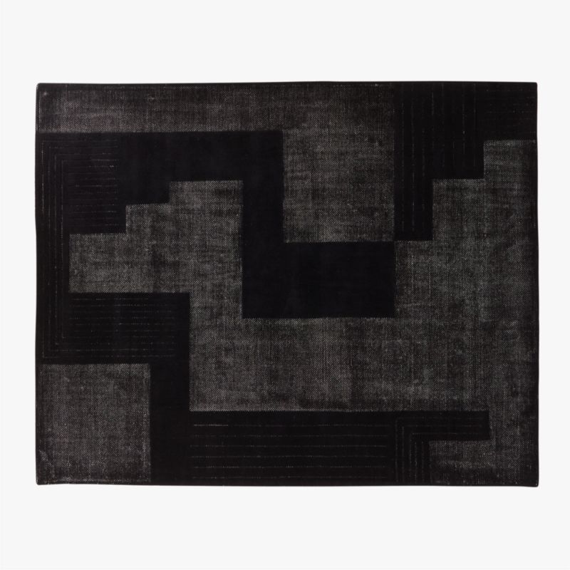 Larso Modern Black Wool Area Rug 8'x10' + Reviews | CB2 added by Francesca Pasquali