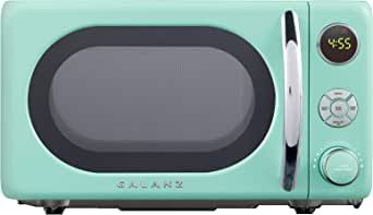 Galanz GLCMKA07GNR-07 Retro Microwave Oven, LED Lighting, Pull Handle Design, Child Lock, Surf Green, 0.7 cu ft added by Lily Blattner