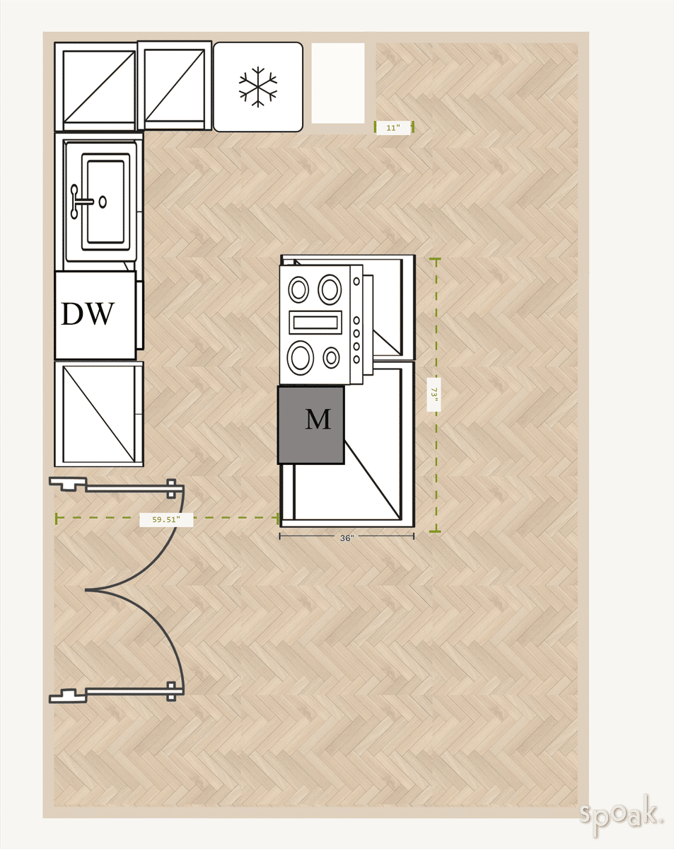 Kitchen Plan designed by Heidi Sheridan