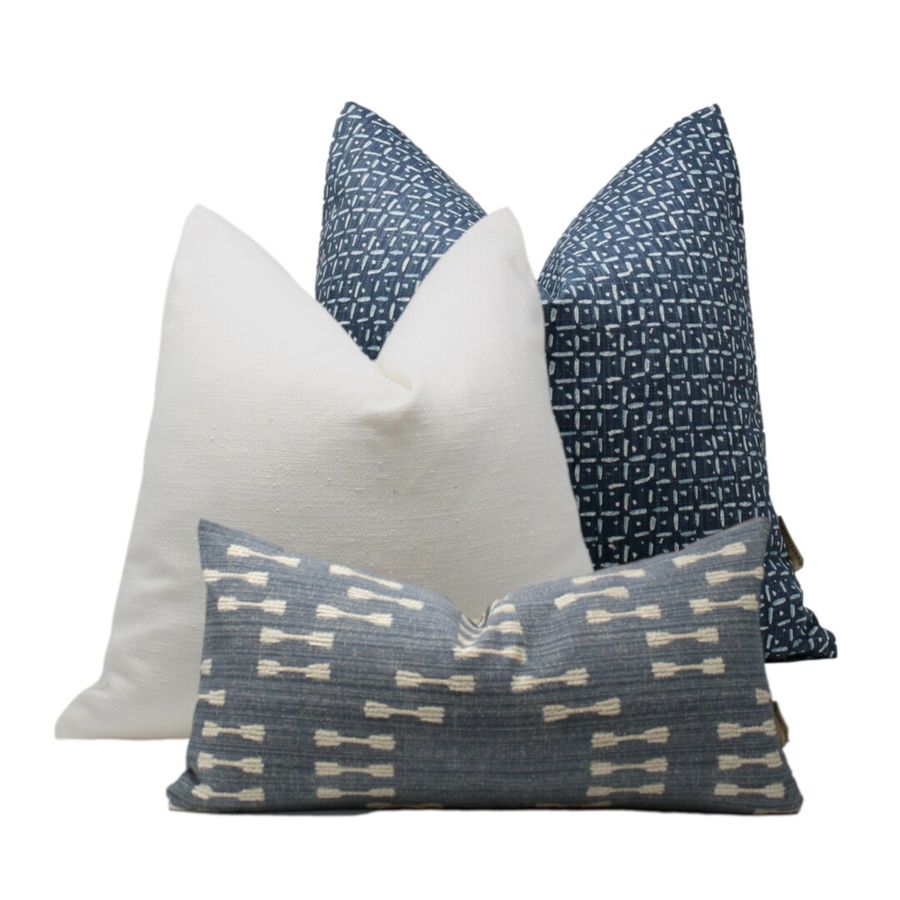 Pillow Combo 12  Blue White Geometric Pillow Cover Solid - Etsy added by Beth Gensinger
