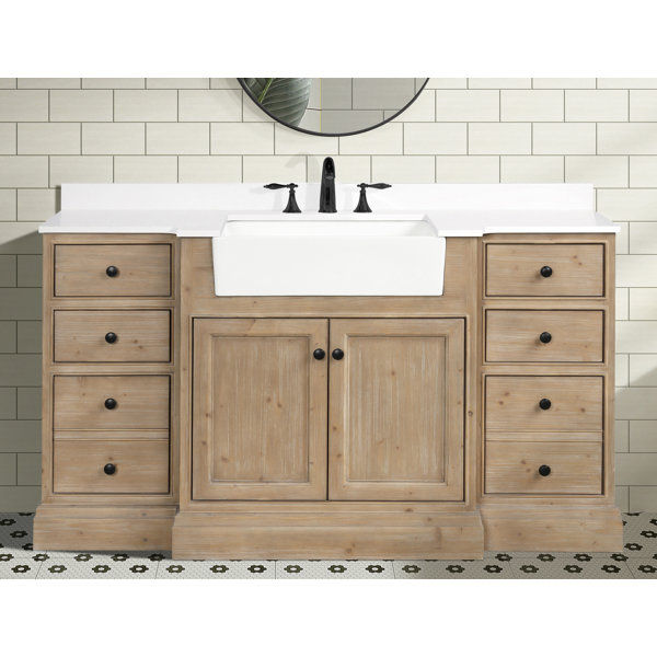 Kelly 60'' Single Bathroom Vanity with Stone Top added by Lindsay Etter