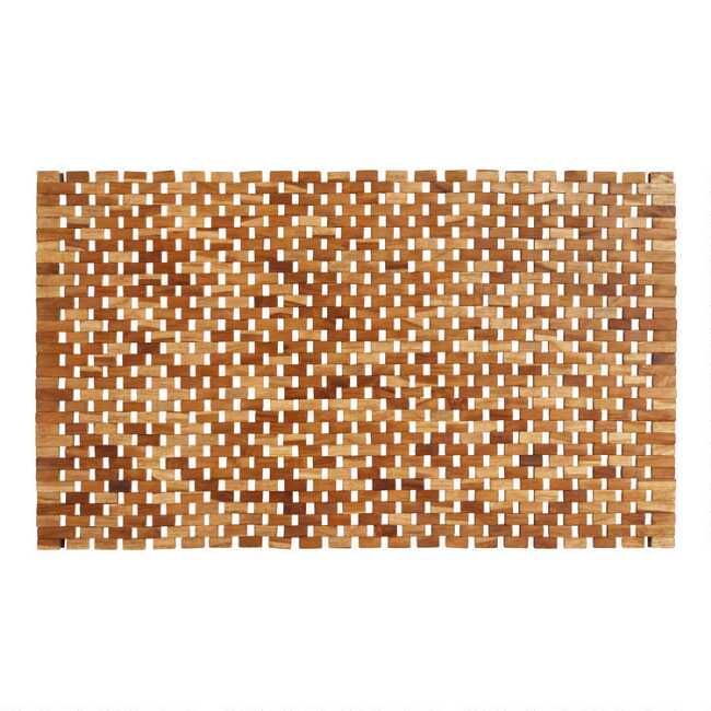 Teak Wood Bath Mat added by Cary Oliva