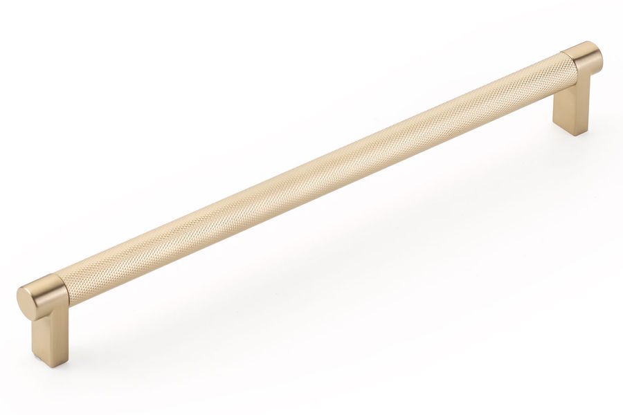 Emtek Products, Inc. 84057-RECUS4-KNUS4 - Emtek Select 10" (254mm) Center-to-Center Knurled Cabinet Pull (Satin Brass) | Hardware Hut added by Shelley Cekirge