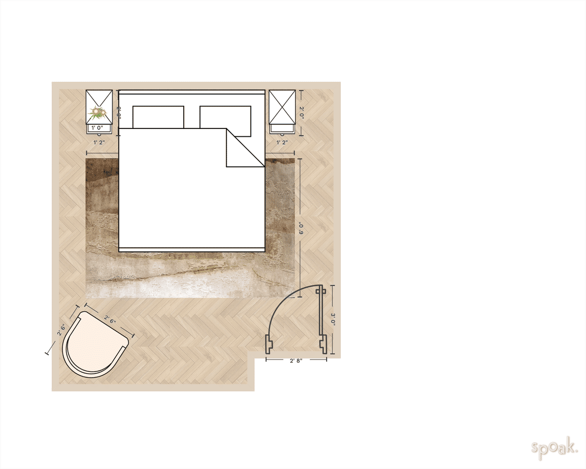 Bedroom Layout designed by Diana Deggelman