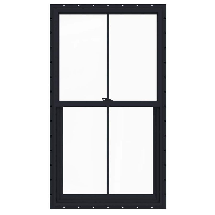 JELD-WEN 28 in. x 54 in. V2500 Single Hung Vinyl Window With Black Exterior THDJW234700299 - The Home Depot added by Caroline Osborn