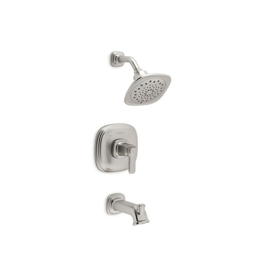 KOHLER Numista Single-Handle 3-Spray Wall-Mount Tub and Shower Faucet in Vibrant Brushed Nickel (Valve Included) K-R26586-4G-BN - The Home Depot added by Frances Pearce