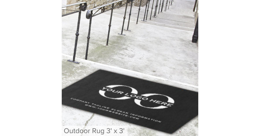 Custom Logo Outdoor Rug | Zazzle added by Christina Robinson