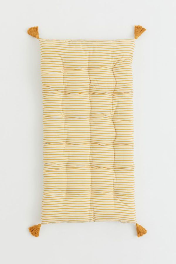 Rectangular Tasseled Cushion - Yellow/striped - Home All | H&M US added by Emily Perdue