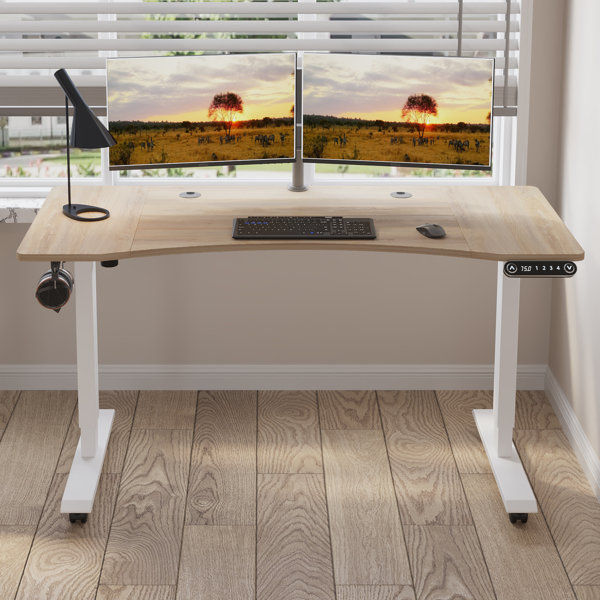 Daiah Ergonomic Curved Height Adjustable Standing Desk added by Barbara Torres