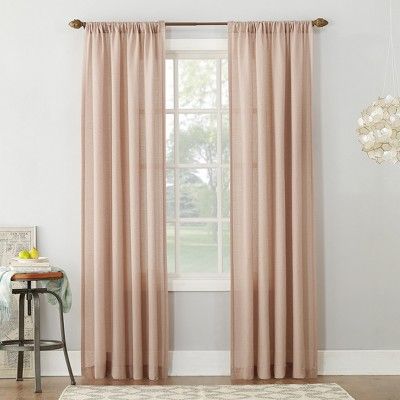 Linen Blend Textured Sheer Rod Pocket Curtain Panel - No. 918 added by Spoak Member